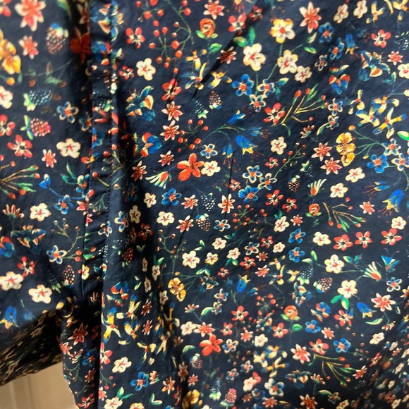 Good Man Brand Medium Shirt Short Sleeve Button Front Floral Print Pocket Floral - Picture 6 of 7